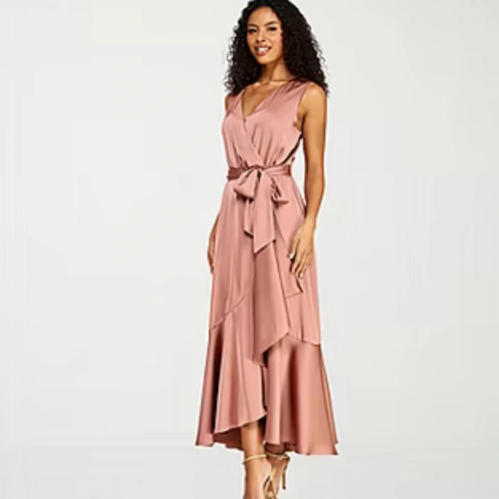 Premier Amour Sleeveless Wrap Maxi Dress with Tie Waist Sz 16 NWT
